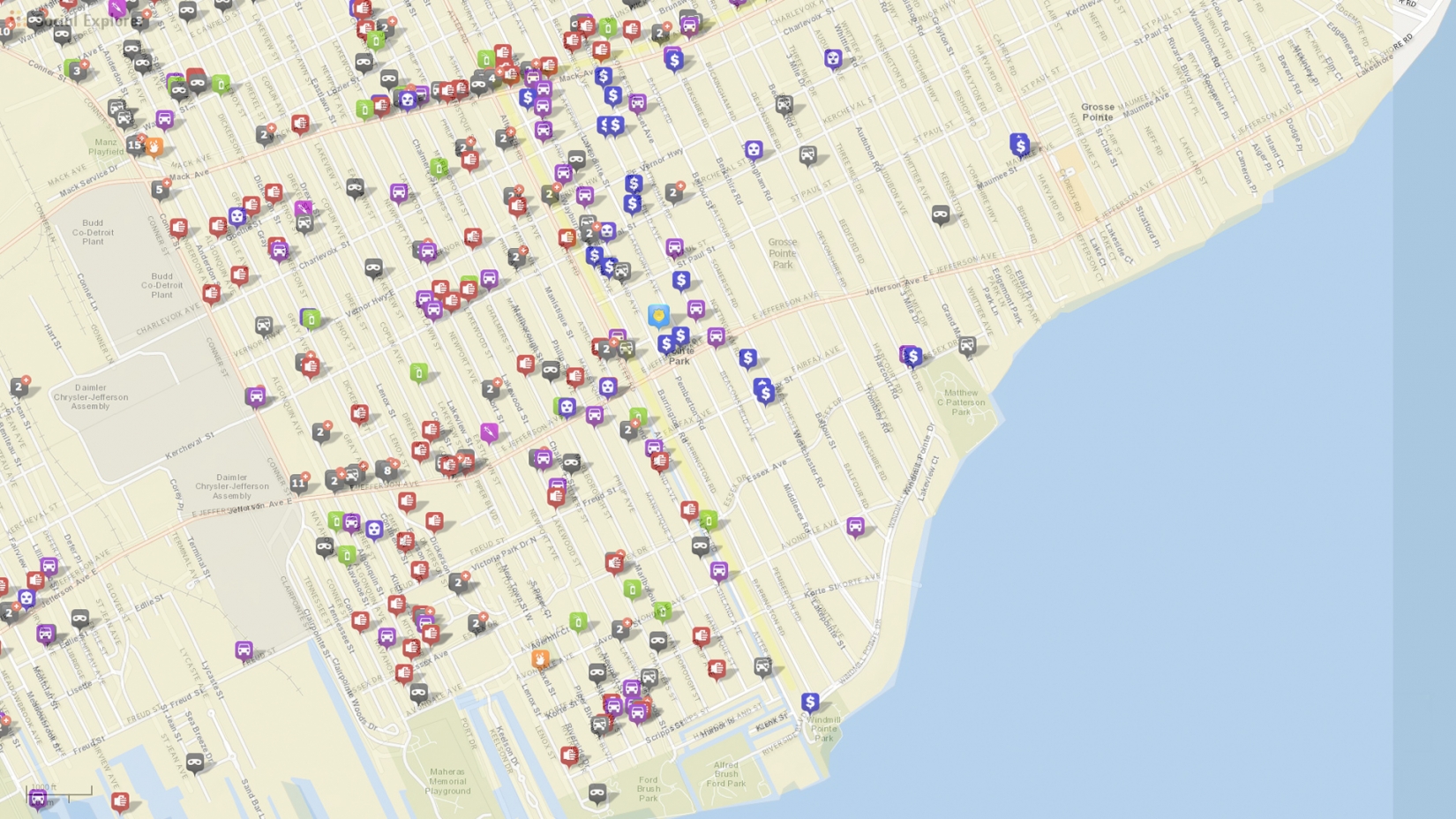 Crime rate map Aug - Nov 2013