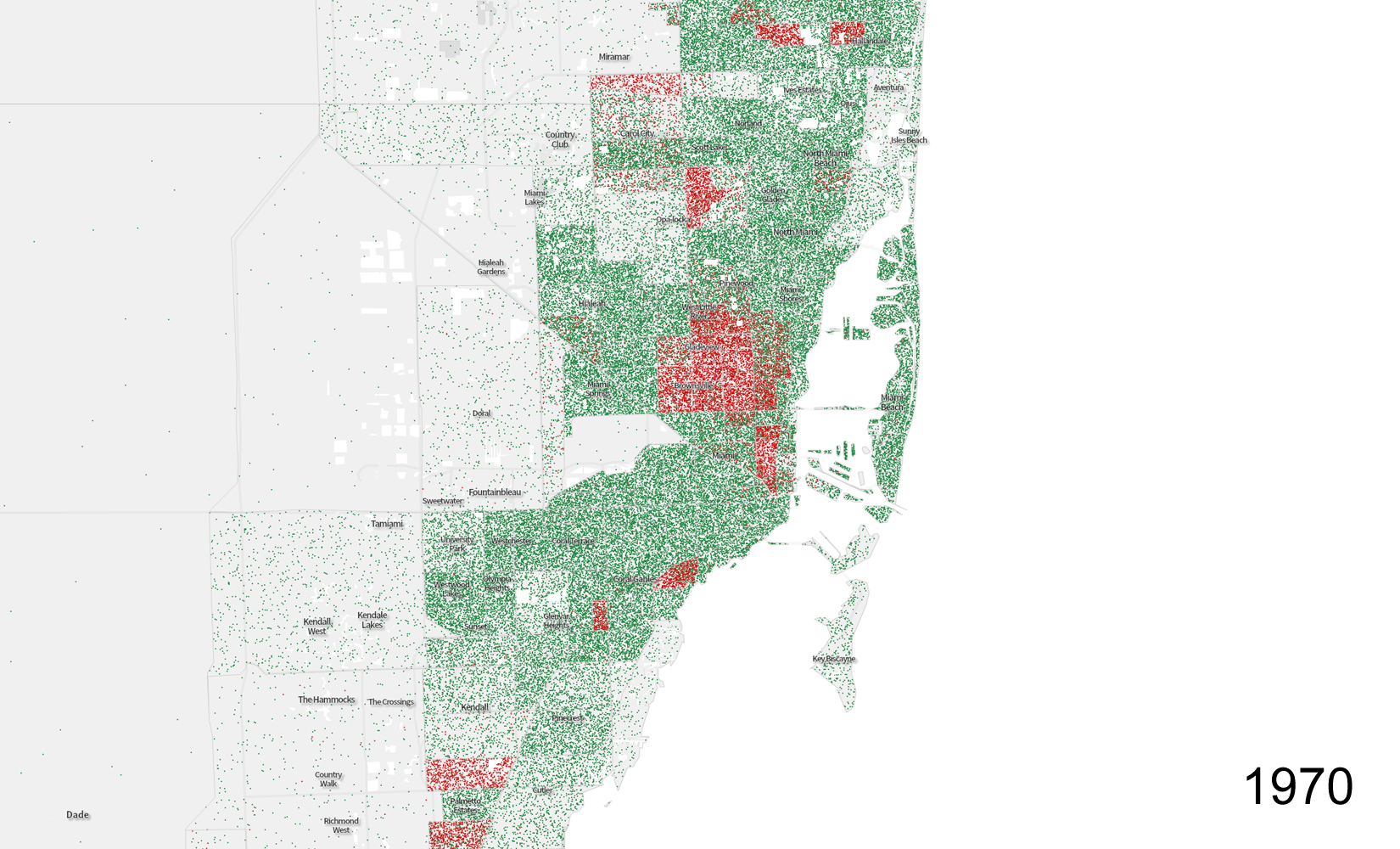 1 DOT REPRESENTS 10 RESIDENTS