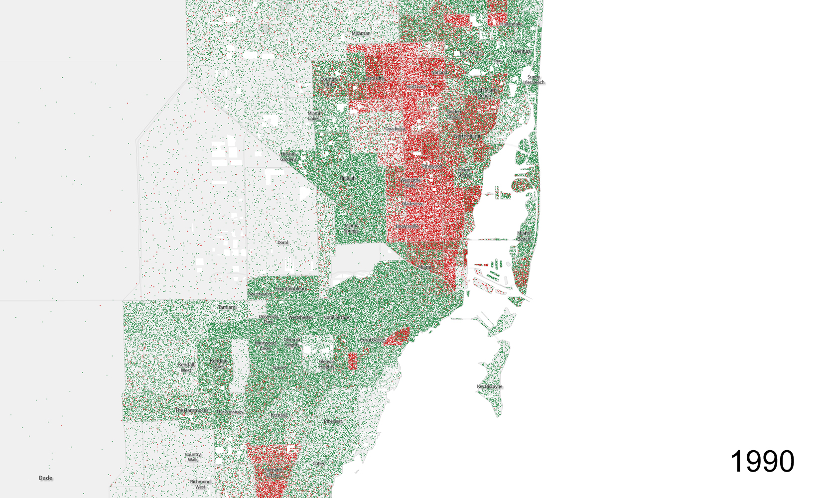 1 DOT REPRESENTS 10 RESIDENTS