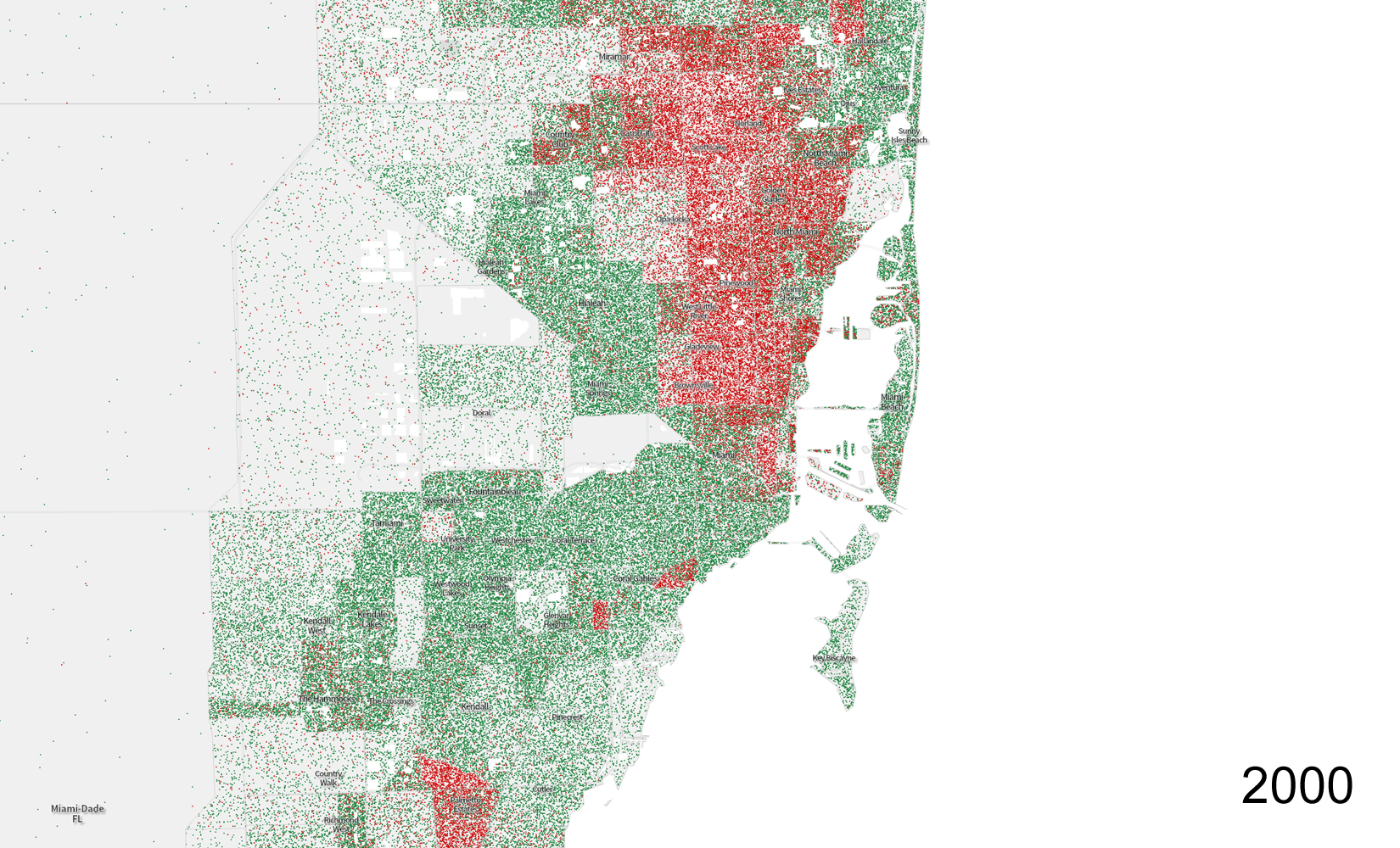 1 DOT REPRESENTS 10 RESIDENTS