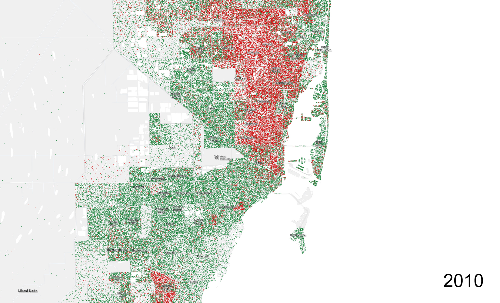 1 DOT REPRESENTS 10 RESIDENTS